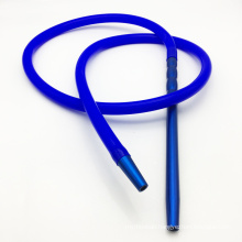 2m Blue Silicone Shisha Hookah Hose with Metal Mouthpiece (ES-HH-016-5)